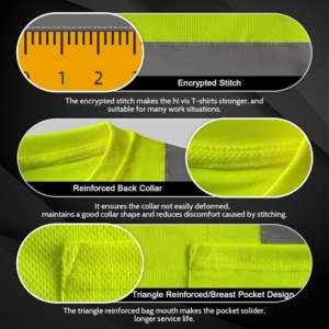 Camiseta de Seguridad Reflectante ANSI Clase 1, Impermeable, con LED Intermitente, Ligera, de Alta Visibilidad, Manga Larga, Secado Rápido y Transpirable - Product Image 3