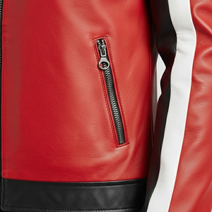 เสื้อแจ็คเก็ตหนังแกะแท้สำหรับผู้ชาย แจ็คเก็ตหนังบุขนคอปก  ไซส์ใหญ่ เสื้อโค้ทผู้ชายสำหรับฤดูหนาว - Product Image 5