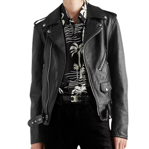 Chaqueta de Motocicleta Negra Personalizada para Hombre, Invierno, Forro de Piel de Oveja, Transpirable, Cierre de Cremallera, Tejido de Lana con Procesamiento de Adhesión - Product Image 3