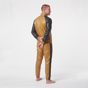 High Quality Men's Plus Size Nylon Jogging Suit Oversized Solid Colors Tracksuit Set Lightweight Casual <b>Athletic</b> Wear - Product Image 4