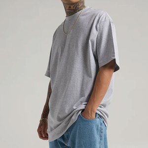 Camiseta Streetwear de 280GSM de alto gramaje con hombros caídos, lisa, para personalizar, precio mayorista de fábrica, camiseta Tri Bled, bajo MOQ - Product Image 5