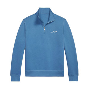 Nueva Llegada, Sudadera con Cierre de Cremallera de un Cuarto para Hombre, con Logotipo Personalizado, Impresión en Serigrafía, Sudadera de Forro Polar para Invierno, Cuello Redondo, Corte Regular - Product Image 3