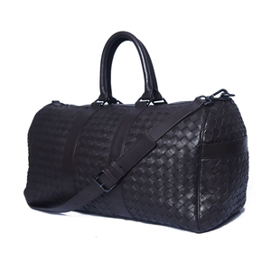 Sac de voyage classique en cuir véritable pour homme avec roulettes, grande capacité, sac de week-end - Product Image 3