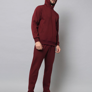 Ensemble de survêtement en molleton épais uni OEM, pantalon de survêtement et sweat-shirt personnalisés en coton, impression numérique intégrale, pour hommes - Product Image 2