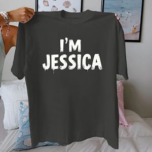 Je suis Jessica style grunge pur coton t-shirt femme coupe confort - Product Image 5