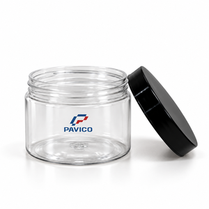 Wholesale Round PET <b>Plastic</b> <b>Jar</b> 89mm Wide Mouth with Screw Cap for Cosmetic Cream and Dry Food Packaging - Product Image 2