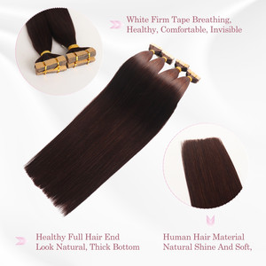 Listo para enviar Cabello humano 2,5 gramos por pieza 40 piezas por paquete Cinta de cabello liso en extensión de cabello - Product Image 4