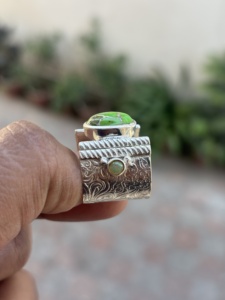 Natural Green Copper <b>Turquoise</b> Cute Wedding <b>Ring</b> Handmade 925 Sterling Silver Jewelry Bulk Wholesale Fine Silver <b>Rings</b> - Product Image 3