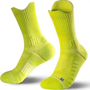 Calcetines Deportivos de Diseño Nuevo, Color Amarillo Neón, Transpirables, Tejidos, Calcetines Deportivos para Correr, Par de Calcetines Deportivos para Hombre - Product Image 2