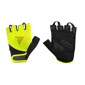 Vente en gros Gants de cyclisme d'été demi-doigts personnalisés Serviette en tissu maille polyester extensible Cuir synthétique éponge Quotidien pour l'extérieur - Product Image 1