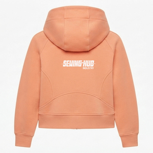 Sudadera con Capucha Corta para Mujer, Estilo Casual Urbano, Hombros Caídos, Transpirable, Ecológica, Tejida, Personalizada, Servicio OEM a Bajo Precio - Product Image 2