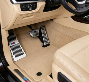 YIQIDA para BMW Serie 5 <span class=keywords><strong>X5</strong></span> X6, Kits Interiores, Cubiertas de Pedales de Acelerador, Freno y Reposapiés, Aleación de Aluminio, Diseño Moderno, 3 Piezas - Product Image 1