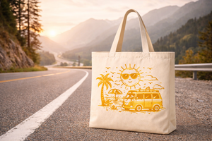 กระเป๋าผ้าแคนวาส AMANI 300gsm หูหิ้วยาว ซักได้ เป็นมิตรกับสิ่งแวดล้อม ใช้ซ้ำได้ กระเป๋าช้อปปิ้ง พิมพ์ลายชายหาดแบบกำหนดเอง ขายส่ง - Product Image 3