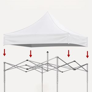 Telo di Ricambio Bianco 10x10 per Gazebo Pop-Up da Fiera, Confezione da 4 Pezzi con Sacca Pesi (Solo Telo, Telaio Non Incluso) - Product Image 2