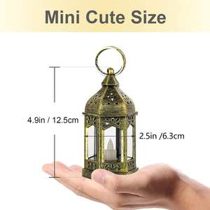 Farol Metálico de Primera Calidad para Decoración del Hogar, Brinda Luz Suave y Radiante que Realza los Temas Decorativos y Crea una Noche Confortable - Product Image 5