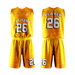Ensemble d'uniformes de basketball personnalisés : Maillot sans manches et short, impression par sublimation, anti-humidité, logo et numéro d'équipe imprimés, tenue d'équipe - Product Image 3