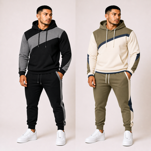 Evening Jogging Tracksuit Men Hoodie And <b>Pants</b> Set Designed For Outdoor Running Comfort And Night Activity - Product Image 6