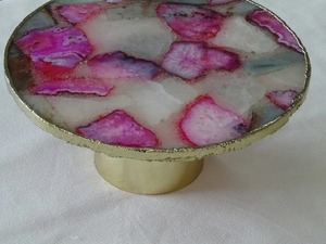 Soporte para Pastel de Resina Ecológico Hecho a Mano, Elegante Pedestal Redondo para Exhibición de Postres, para Fiestas y Eventos - Product Image 2
