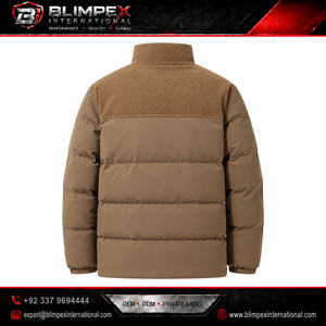 เสื้อแจ็คเก็ตบุผ้ากำมะหยี่คอร์ดูรอยสำหรับผู้ชาย ยี่ห้อ BLIMPEX คอตั้ง กันลม ใส่ได้ในฤดูหนาว สไตล์ลำลอง บุผ้าโพลีเอสเตอร์หนา ซิปหน้า ปักลาย - Product Image 5