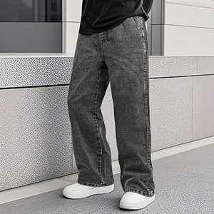 Jean baggy léger 100 % coton pour homme, taille mi-haute, haute qualité, prix raisonnable, nouveau style, vente chaude - Product Image 4
