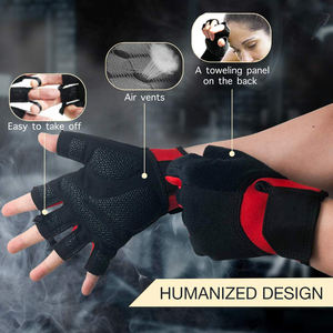 Guantes de Gimnasio para Levantamiento de Pesas de Medio Dedo, para Entrenamiento, Fitness, Deportes, con Agarre Fuerte en la Palma, para Hombres y Mujeres - Product Image 2