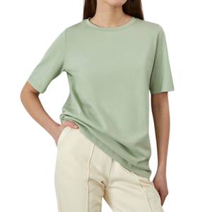 Camiseta de mezcla de algodón para mujer, suave, ligera, transpirable, informal, estilo urbano, proveedor mayorista - Product Image 6
