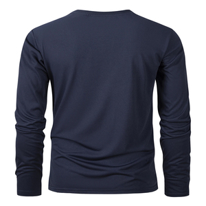 Custom Logo <b>Men</b> Long Sleeve T Shirt Plain Cotton Blank Tee Shirt Crew Neck Slim Fit Solid Color Casual Basic <b>Pullover</b> Tops - Product Image 6