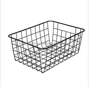 Most Popular <b>Black</b> Iron Wire <b>Storage</b> <b>Basket</b>/Fruit <b>Basket</b> Kitchen Durable for Home Dining Table Top Fruits Carry Usage <b>Basket</b> - Product Image 2