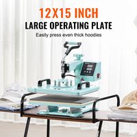 Presse à chaud manuelle à plat 12x15 pouces pour t-shirts et casquettes, designs personnalisés