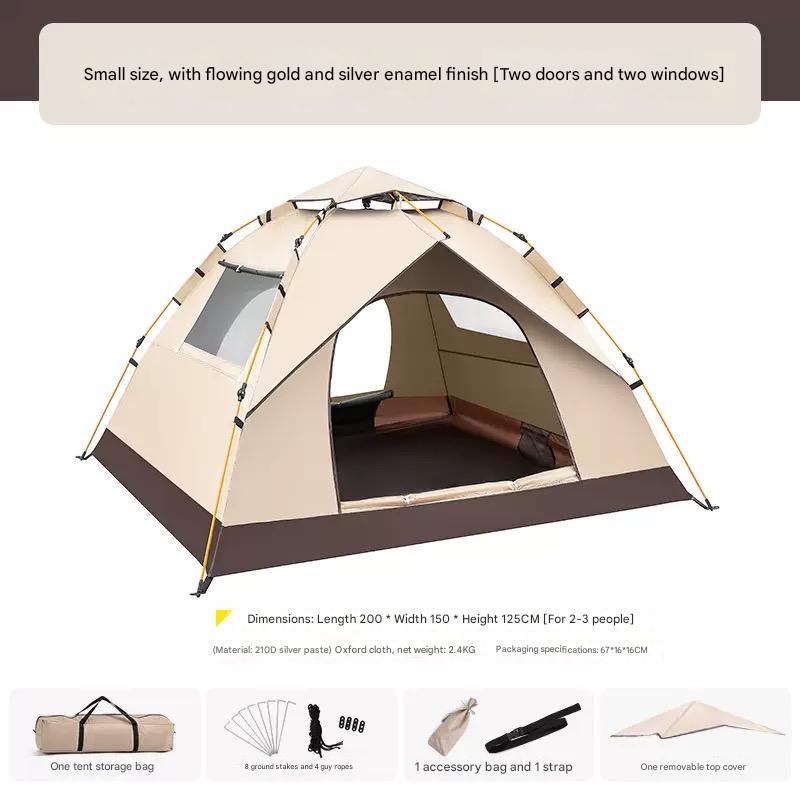 Due porte, due finestre - glitter argento oro - per 2-3 persone.