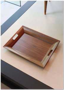Indian Wooden Acacia Wood Decorative Serving Tray Rectangle Modern Luxury Design Dishwasher Safe <b>Mirrored</b> Finish Spoon Platter - Product Image 4