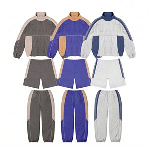 2025 Casual Summer Windbreaker Tracksuit 100% Nylon <b>Men</b> <b>Zip</b> up Three Piece <b>Jacket</b> Trouser and Shorts Set Unisex - Product Image 1