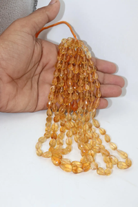 Perles de citrine naturelle facettées en gros, 7-10 mm, perçage droit, gouttes, forme de larme, pour la fabrication de bijoux - Product Image 6