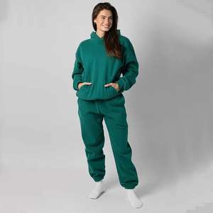 Sudadera con Capucha Extra Grande Personalizada para Mujer, Estilo Jogger, Algodón, Poliéster, Felpa, Bordado 3D, Bolsillo Delantero Tipo Canguro, Cordón Ajustable, Invierno - Product Image 6