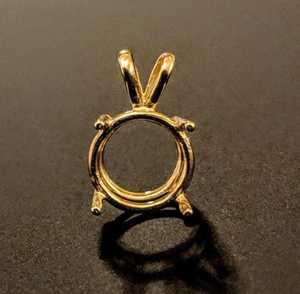 Custom 925 Sterling Silver Round Semi Mount Pendant Setting Prong Notched 6mm to 20mm Faceted Round Stone Jewelry - Product Image 5