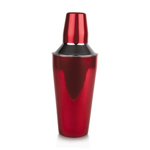 Coctelera Roja Metálica Vibrante con Acabado Brillante, un Accesorio de Barra Imprescindible para Fiestas, Diseñada para Preparar Bebidas Deliciosas - Product Image 1
