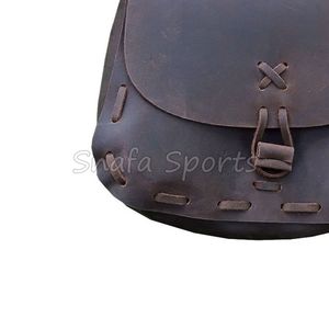 Sac banane unisexe vintage en cuir véritable avec fermeture, pochette de ceinture en cuir imperméable - Product Image 5