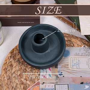 Trendiness Round Ceramic <b>Candle</b> Stick Stand For Tabletop In Home Decor Restaurant and Religious Rituals By UO INDIA - Product Image 2