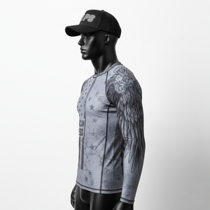 Men Unisex High Performance Custom Logo Design Sublimation Long Sleeve Rash Guard for BJJ MMA with Customized Color and Size - Product Image 4