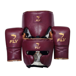 Ensemble de boxe professionnel sur mesure en cuir de vachette véritable de haute qualité pour le combat et l'entraînement - Product Image 1