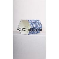 Poubelle extérieure élégante en carton de coton, pliable, hexagonale, à ouverture supérieure, pour bureau et usage intérieur/extérieur, motif imprimé DIY