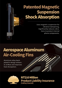 MILVUS, diseño innovador, soporte móvil Universal multifuncional para montar, Base a prueba de golpes, fijación de manillar, suspensión magnética 304 - Product Image 4