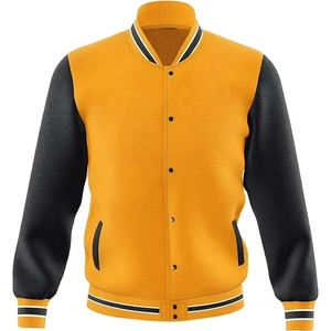 Nouvelle veste universitaire en coton tendance, coupe décontractée, style Letterman, veste bomber en polaire pour homme - Product Image 2