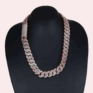 high quality round brilliant cut moissanite hip hop cuban chain 925 solid silver iced out link chain <b>for</b> <b>men</b> <b>wedding</b> <b>gift</b> <b>mens</b> - Product Image 2