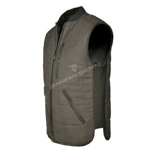 Gilet de chasse personnalisé pour homme en toile 100% coton avec plusieurs poches pour un usage décontracté en hiver - Product Image 2