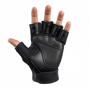 Gant de hockey sur gazon en PVC durable, demi-doigts, main gauche, rembourré, protection pour match et entraînement, équipement sportif, fournisseur en gros - Product Image 1
