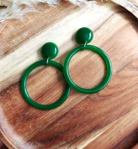ต่างหูเรซิ่นทำมือ เครื่องประดับเรซิ่นอีพ็อกซี่ ต่างหูหนีบแฟชั่น H a CRAFT ต่างหูคลาสสิกสำหรับผู้หญิง งานแฮนด์เมด รูปทรงตามสั่ง - Product Image 6