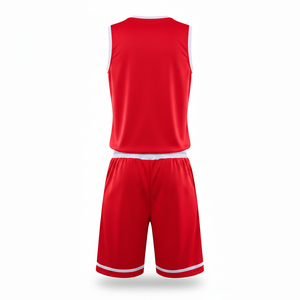 Maillot de basket-ball réversible personnalisé pour équipe, design uni, unisexe, ensemble uniforme 100% polyester à séchage rapide - Product Image 2