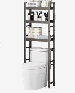OEM/ODM Vietnam Three Layer Toilet <b>Storage</b> Rack Metal Bathroom Organizer Shelf Floor Standing Over Toilet <b>Storage</b> <b>Unit</b> - Product Image 1