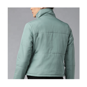 Blouson de moto en cuir véritable bleu clair de style unique, respirant, couleur personnalisée disponible pour femmes - Product Image 3